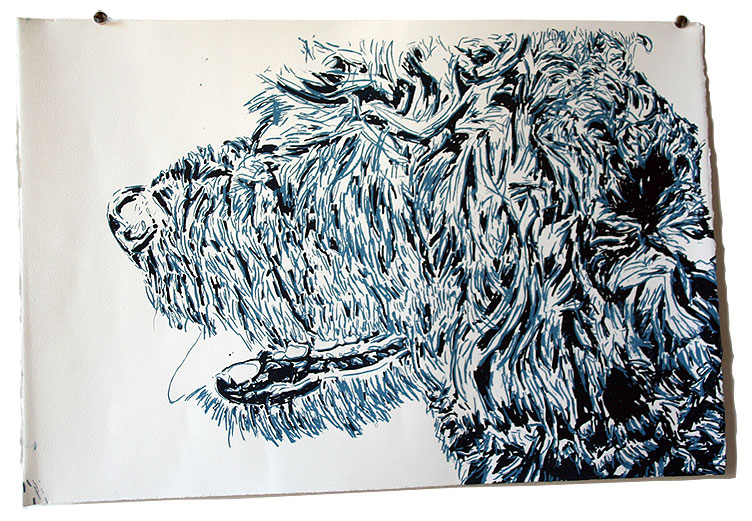 dog face silkscreen